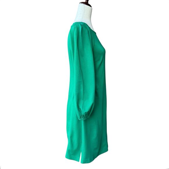 Eliza J Emerald Green Stretchy Shift Dress | Long Balloon Sleeve | Classic Chic - Picture 4 of 8